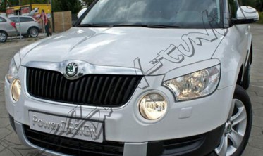 Накладки на фари (реснічки) Skoda Yeti абс-пластик фото