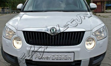 Накладки на фари (реснічки) Skoda Yeti абс-пластик фото
