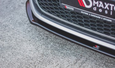 Тюнинг накладка на передний бампер Volkswagen Golf 7 версия GTI  фото
