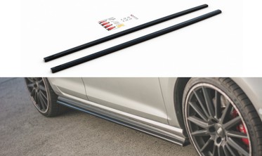 Боковые диффузоры на пороги Volkswagen Golf 7 GTI (узкие) вер.2 фото