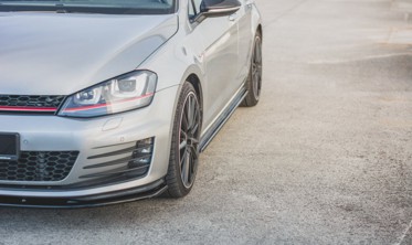 Боковые диффузоры на пороги Volkswagen Golf 7 GTI (узкие) вер.2 фото