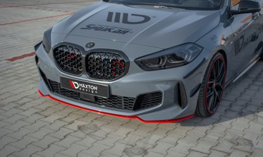 Тюнинговый диффузор под передний бампер BMW 1 F40 M-pack/ M135I RED фото