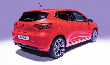 захисна накладка заднього бампера з ребрами Renault Clio V 5D фото