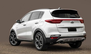 захисна накладка заднього бампера з ребрами Kia Sportage IV FL фото