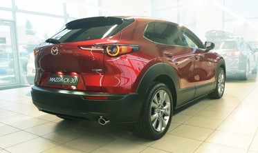 защитная накладка заднего бампера с ребрами MAZDA CX-30 (Stal) фото