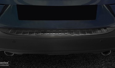 защитная накладка заднего бампера с ребрами MAZDA CX-3 (Czarna) фото