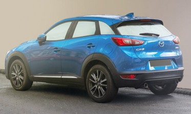 защитная накладка заднего бампера с ребрами MAZDA CX-3 (Czarna) фото
