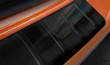 захисна накладка заднього бампера з ребрами VOLKSWAGEN T-Cross чорна фото