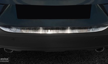 защитная накладка заднего бампера с ребрами MAZDA CX-3 (Stal) фото