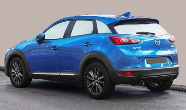 защитная накладка заднего бампера с ребрами MAZDA CX-3 (Stal) фото