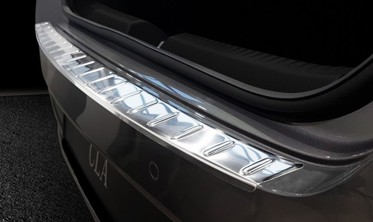 защитная накладка заднего бампера с ребрами Mercedes CLA II Shooting Brake X118 (Stal) фото