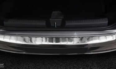 защитная накладка заднего бампера с ребрами Mercedes CLA II Shooting Brake X118 (Stal) фото