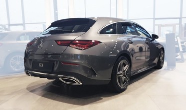 защитная накладка заднего бампера с ребрами Mercedes CLA II Shooting Brake X118 (Stal) фото