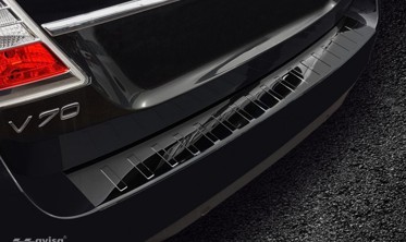 защитная накладка заднего бампера Volvo V70 3 FL черная глянцевая фото