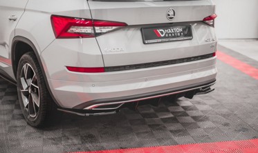 Боковые накладки на задний бампер Skoda Kodiaq Mk1 Sportline  фото