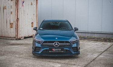 Накладка під передній бампер Mercedes A35 AMG/AMG-Line W177 вер. 2 фото