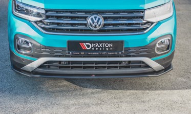 Тюнинговый диффузор на передний бампер Volkswagen T-Cross фото