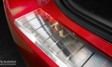 захисна накладка заднього бампера із загином Mitsubishi ASX (Stal) фото