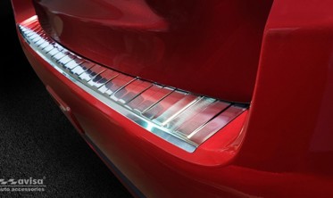 защитная накладка заднего бампера с загибом Mitsubishi ASX (Stal) фото