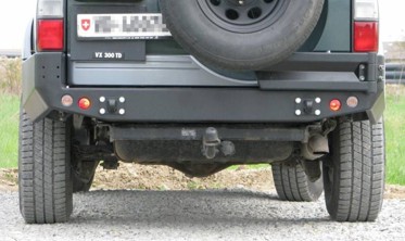 Силовой задний бампер Toyota Land Cruiser Prado J90 с отверстиями для фонарей фото