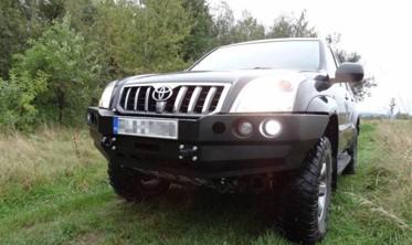 Силовий передній бампер Toyota Land Cruiser Prado J120, 125 фото