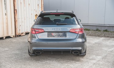 Боковые диффузоры заднего бампера Audi RS3 8V Sportback (вер. 1) фото
