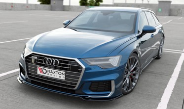 Тюнинговый диффузор переднего бампера Audi A6 С8 S-line / S6 C8 вер.1 фото