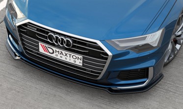 Тюнинговый диффузор переднего бампера Audi A6 С8 S-line / S6 C8 вер.1 фото