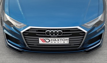 Тюнинговый диффузор переднего бампера Audi A6 С8 S-line / S6 C8 вер.1 фото