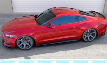 Тюнінгові накладки бічних порогів Ford Mustang MK6 фото