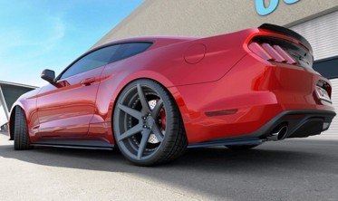 Тюнінгові накладки бічних порогів Ford Mustang MK6 фото
