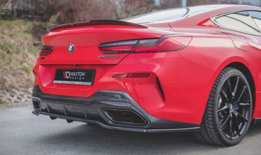 Накладка заднего бампера BMW 8 Coupe M-pack G15 с вертикальными ребрами фото