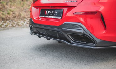 Накладка заднего бампера BMW 8 Coupe M-pack G15 с вертикальными ребрами фото