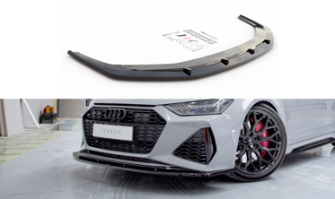 Диффузор (накладка) под передний бампер Audi RS6 C8 / RS7 C8 вер.2 фото