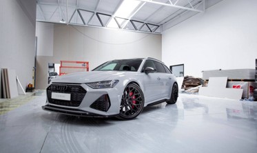 Диффузор (накладка) под передний бампер Audi RS6 C8 / RS7 C8 вер.2 фото