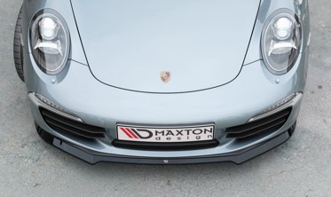 Диффузор (накладка) под передний бампер Porsche 911 Carrera 991 вер. 1 фото