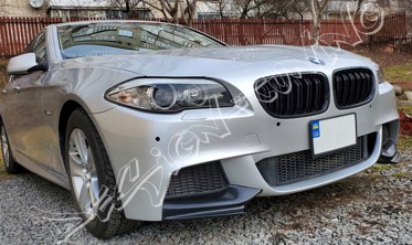 Накладки переднього бампера (елерони) BMW F10 М-пакет фото