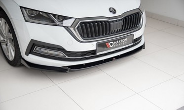 Диффузор (накладка) переднего бампера Skoda Octavia MK4 вер.1 фото