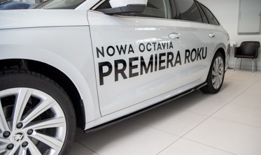 Тюнинговые накладки на пороги Skoda Octavia MK4 вер.2 фото