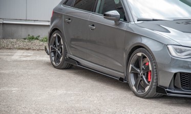 Дифузори під бічні пороги з накладками Racing Audi RS3 8V Sportback фото
