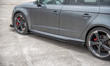 Дифузори під бічні пороги з накладками Racing Audi RS3 8V Sportback фото