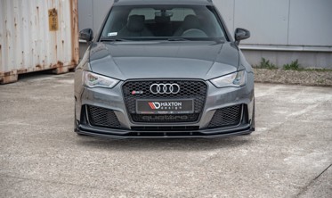 Диффузор переднего бампера + накладки Racing Audi RS3 8V Sportback фото