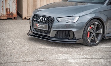 Диффузор переднего бампера + накладки Racing Audi RS3 8V Sportback фото