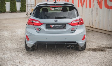 Диффузор заднего бампера с вертикальными выступами Ford Fiesta MK8 ST вер. 2 фото