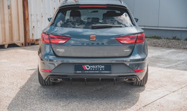 Накладка на задний бампер Seat Leon MK3 FL Cupra ST вер.2 (одинарные насадки) фото
