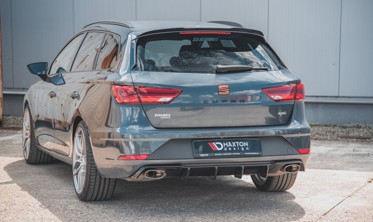 Накладка на задний бампер Seat Leon MK3 FL Cupra ST вер.2 (одинарные насадки) фото