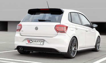 Диффузор заднего бампера VW Polo GTI MK6 с вертикальными ребрами фото