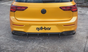 Диффузор заднего бампера Racing VW Golf 8 вер.1 с ребрами фото