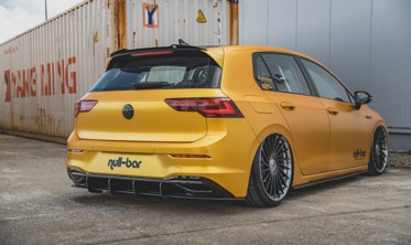 Диффузор заднего бампера Racing VW Golf 8 вер.1 с ребрами фото