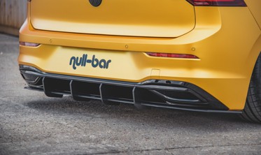 Диффузор заднего бампера Racing VW Golf 8 вер.1 с ребрами фото